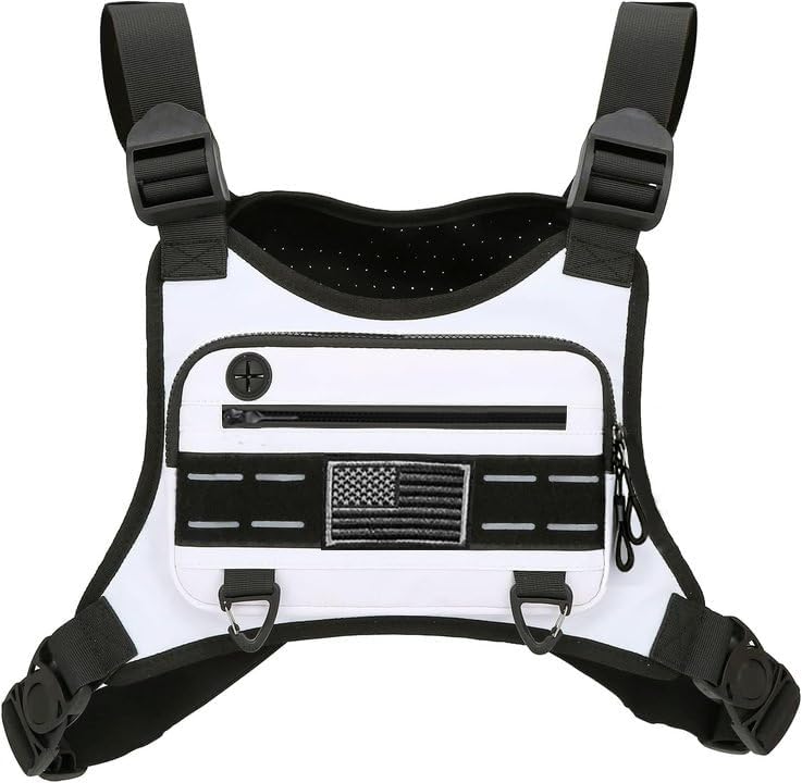 Dzanwo Sports Chest Bag For Men Women, Running Vest Bag With Built,Phone Holder For Workouts&Ski&Cycling&Hiking,Motorcycle Accessories - Image 1